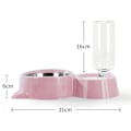 Miniatyrbild 5 av 5: Upphöjda Hundskålar, Rosa PP-material Automatisk USB Vattendispenser, Gravitationsvattendispenser för Husdjursskål, Giftfri Fallbeständig Design