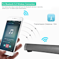 Pikkukuva 8 / 8: Langaton Bluetooth-kaiutin stereosubwooferilla, muistikortti- ja AUX-äänentoistolla kotiteatteriin