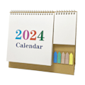 Miniatyrbild 1 av 5: Bordskalender 2023-2024 - 18 Månaders Liten Skrivbordskalender Löper från Juli 2023 till December 2024, Stående Blädderkalender med Anteckningsblock Style 2