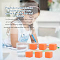 Miniatyrbillede 6 af 8: 6 stk. tomme terninger DIY ubehandlede terninger blokke undervisning fest puslespil 6-sidede terninger plastik terninger orange
