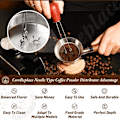 Miniatyrbild 3 av 7: Professionell Espresso Kaffeomrörare, Jämn Espressoextraherings Nålfördelare, Ergonomisk Design för Smidig Bryggning (Svart, 14,2 cm)