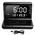 Miniatyrbillede 1 af 5: Multifunktionelt ur, elektronisk kalender, telefon, trådløs automatisk matchende oplader