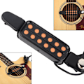 Miniatyrbilde 4 av 8: 12-hulls magnetisk pickup-transduser med volumtone-tunersett for akustisk gitar