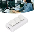 Pikkukuva 1 / 8: 3-näppäiminen näppäimistö RGB-taustavalaistuksella, 3 näppäintä, USB-liitäntä, Mini-mekaaninen ohjelmoitava Plug and Play -makronäppäimistö tietokoneelle, valkoinen