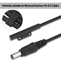 Miniatyrbilde 5 av 5: DC-strømadapter ladekabel med lys for Microsoft Surface Pro 4/3 nettbrett