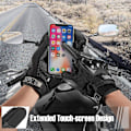 Miniatyrbild 3 av 5: Motorcykelhandskar, Andningsbart Material Pekskärmshandskar med Hel Fingerdesign för Oöverträffat Grepp och Kontroll