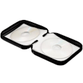 Miniatyrbillede 2 af 2: 2 stk. CD-transportpose med lynlås, stødsikker opbevaring, 40 CD/DVD, sort og blå, Qumox
