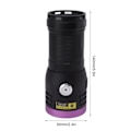 Miniatyrbilde 5 av 5: 80W Svart Lys UV Lommelykt Oppladbar 365NM LED UV Lommelykt