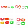 Miniatyrbild 5 av 5: Hönfotsringar för vuxen fjäderfä, Clip-on typ ring som säkerställer enkel identifiering med numrerade plastfågelbensband för kycklingar, ankor och höns