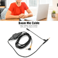 Miniatyrbilde 7 av 8: Boom Mic-kabel 3,5 mm hodetelefon lydkabel med mikrofon og volumkontroll for VMODA MSR7 H6