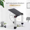 Miniatyrbild 2 av 5: Table Tech Buddy: Ergonomiskt, portabelt laptopbord, justerbar höjd med inbyggda klämmor, hopfällbart stativ för platsbesparande bekvämlighet