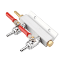 Miniatyrbillede 2 af 5: Muti-vejs Home CO2 Air Gas Manifold Distribution Splitter Øl 2-vejs