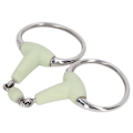Miniatyrbilde 2 av 5: Heste Snaffle Bit Rustfritt Stål Heste Snaffle Roller Hage Avl Munnbit for for 125mm Heste Munn