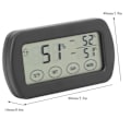 Miniatyrbild 1 av 2: Max/Min-termometer med minnesfunktion för kylskåp, vattentät digital termometer av hög kvalitet med stor LCD-display, hållbar för lång tid