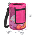 Miniatyrbilde 2 av 5: 2-pakning Strand Mesh Bag Seashell Bag Strandleketøy Bag med Glidelås Lomme Justerbare Stropper Shell Vesker for Barn Snøring Oppbevaringspose