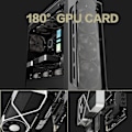 Miniatyrbilde 5 av 5: PCIE 4.0 X16 Ekstremt fleksibel 180 graders høyhastighets GPU-forlengelseskort Riser-kabel for RX6900XT RX6800XT RTX3090ti Svart