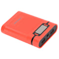 Miniatyrbillede 7 af 8: DIY Mobil 18650 Batteri Oplader Powerbank 4 Batterier Kapacitetsboks Mikro Indgang 2 Vejs Opladning med LCD DisplayRød