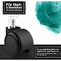 Miniatyrbild 3 av 5: Hjulbyte för skrivbordsstol, enkel montering, hjul med hög belastningskapacitet för alla golv, precisionskullager, set om 5