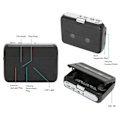 Miniatyrbillede 7 af 8: TON007B Bluetooth Kassetteafspiller med Hovedtelefon Auto Reverse Funktion Stereo KassetteafspillerSort