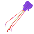 Miniatyrbilde 2 av 5: Programvare Octopus Flyer Kite med lang fargerik hale for barn, 4 meter myk blekksprut kite + 30 meter nuddelbrett