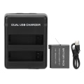 Miniatyrbillede 1 af 5: Til AHDBT401 Batteri Dobbelt Oplader Bærbar Sikker 1600mAh Batteri og 2 Slots USB Oplader