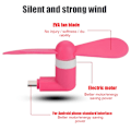 Miniatyrbilde 1 av 2: Bærbar håndholdt Micro USB liten vifte Ultra stille USB vifte for Android OTG smarttelefoner (Rose Red)