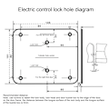 Miniatyrbillede 8 af 8: Elektrisk dør lås 2 ledning elektromagnetisk låsning enhed adgangskontrol system 9‑12V højre hånd åbning
