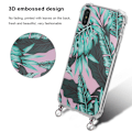 Pikkukuva 1 / 2: 3D-lehtipuhelimen suojakotelo punotulla ripustusnarulla iPhone XR:lle