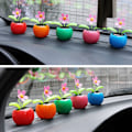Miniatyrbild 9 av 10: 4 st slumpmässiga färger solcells drivna dansande blommor plast solcells dansande blommor skakande huvud bil kontor skrivbordsdekoration (12*7cm)
