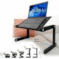 Miniatyrbild 5 av 5: Fällbart laptopbord för säng - Stativ för surfplatta och laptop - Designat läsbord för säng, stol och soffa - Justerbart, mångsidigt, ergonomiskt - Lätt