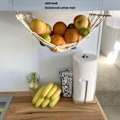 Miniatyrbild 8 av 8: Handstickad Hängmatta av Bomullsrep, Förstärkt Bomullsrep Säkerställer Hållbarhet För Stor Kapacitet För Förvaring Av Över 20 Frukter, Andningsbar Grönsak