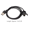 Miniatyrbilde 6 av 8: Laderstasjon for løpeklokke, PVC, 1 m lang, strekksikker ladekabel for TomTom Spark Runner 2/3