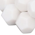 Miniatyrbillede 4 af 8: 30 stk. 12-sidet tomme terninger i plast, skriv på terninger til undervisning, terningesæt i polyhedron til underholdning og undervisning, 2,2 cm, hvid