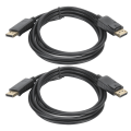 Miniatyrbilde 4 av 5: 2 stk DisplayPort-tilkoblingskabel DP til DP-kabel 1,8 m DP hann til hann adapterkabel