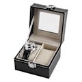 Miniatyrbild 3 av 5: 2 Fack Watch Förvaringsdisplay Case Box Armbandsur Lyx Smyckesorganisatör Kvinna Man Present