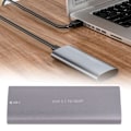 Miniatyrbilde 1 av 8: M.2 NGFF SSD-kabinett 5 Gbps høyhastighets aluminiumlegering mobil harddiskboks med 2 i 1-kabel grå