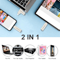 Miniatyrbild 2 av 5: Dubbel USB-enhet för mobil och laptop, OTG-stöd 2-i-1 Kabelfritt Minne, Ultrasnabb Dataöverföring Upp Till 150MB/s, Zinklegeringskonstruktion För