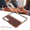 Miniatyrbillede 8 af 8: Telefon Etui Beskyttende Cover til Samsung Galaxy Z Fold 4 Nano Plating Krokodille Mønster Ægte Læder Ridsefast Brun