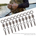 Miniatyrbilde 5 av 7: Metall Amerikansk Type SubLine Klips Fiske krok Svivel Hurtigkobling Liten Fiskeutstyr (svart 6#)