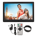 Pikkukuva 2 / 8: Digitaalinen valokuvakehys 10 tuuman LCD-näyttö HD-tuki Videokello Kalenteri Kaukosäätimellä 100-240V EU-pistoke