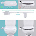 Miniatyrbild 5 av 5: Bidet-fäste, icke-elektrisk kallvatten-bidettoalettfäste med tryckkontroller, infällbara självrengörande dubbla munstycken för frontal &