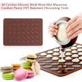 Miniatyrbild 3 av 5: Chokladfärgade Bakmattor i Silikon för Macarons, Flexibla Non-Stick, Mikrovågsugnssäkra, För Jämn Gräddning och Problemfri Rengöring