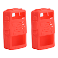 Pikkukuva 4 / 5: 2 kpl Mini Walky Talky Silikoni Suojakuori Kaksitie Radio Suoja Baofeng UV5R (Punainen)