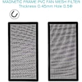 Pikkukuva 3 / 5: Tuulettimen pölysuodatinverkko magneettikehyksellä PVC PC tietokonekotelon tuulettimen pölysuojusritilät musta 360*120MM 2PACK