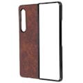 Miniatyrbilde 8 av 8: Business Lærmønster Telefondeksel Støtsikkert Telefondeksel for Samsung Galaxy Z Fold 3Brun