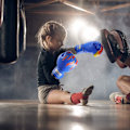 Miniatyrbild 5 av 6: Sparring Grappling Barn Boxningshandskar, Stötdämpande Träningshandskar Med Andningsbart Mesh, Handledsstöd Säkerställer Säker Träning, Anatomisk