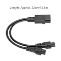 Pikkukuva 6 / 8: Splitter-virtapistojohto IEC320 C14 -uros naar Dual IEC320 C5 -naaras virtajohto kannettavan tietokoneen virtalähteelle 100-250V