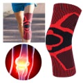 Miniatyrbillede 4 af 5: Sports Knæbeskytter Strikning Tryk Support Patella Guard Benbeskyttelse Sleeve Fitness Beskyttende Udstyr