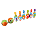Miniatyrbillede 2 af 5: Børne Bowling Legetøjssæt Blødt Farverigt PU Bomuld Lærende Spil Toddler Bowling Kegle Bold Legetøj til Indendørs