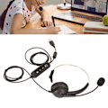 Miniatyrbillede 1 af 8: USB Business Headset Støjreduktion Enkeltsidet Øretelefon Understøtter Opkald Højttaler Volumenjustering Mikrofon Lydløs